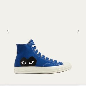 Comme des Garcons PLAY Blue High-Top Sneakers